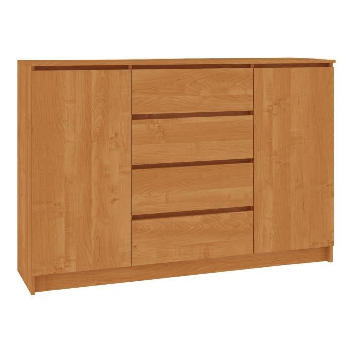 Oscar Buffet Contemporaine Salon Sejour Salle A Manger 160x99x40 Cm 4 Tiroirs Larges 2 Portes Commode Moderne Aulne Achat Vente Buffet Bahut Oscar Buffet Contemporaine Soldes Cdiscount