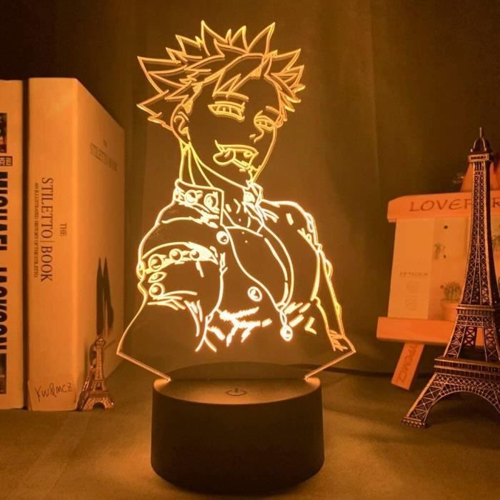 Anime Dessin Anime Manga Les Sept Peches Capitaux Personnage Interdiction 3d Acrylique Led Veilleuse Garc Cdiscount Puericulture Eveil Bebe
