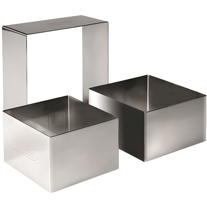 EMPORTE-PIECE CARRE INOX HAUTEUR 4.5 CM - DIMENSIONS 10 X 10 CM