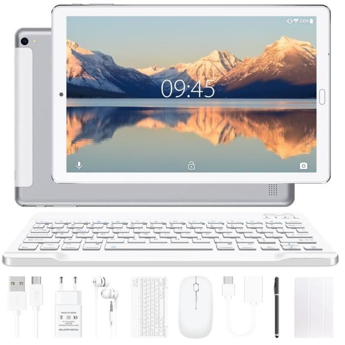 Tablette-Android 10.0-4Go 64Go-8000mAh-10.1 tablettes tactiles-HD