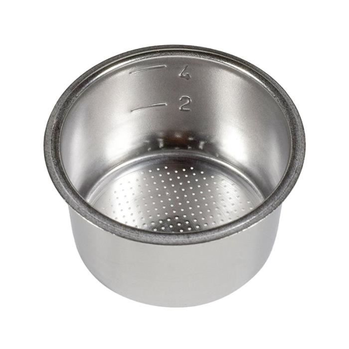 Panier Filtre Café 2 Tasses Non Pressurisé - Compatible Delonghi, Krups - Neuf En Acier Inoxydable