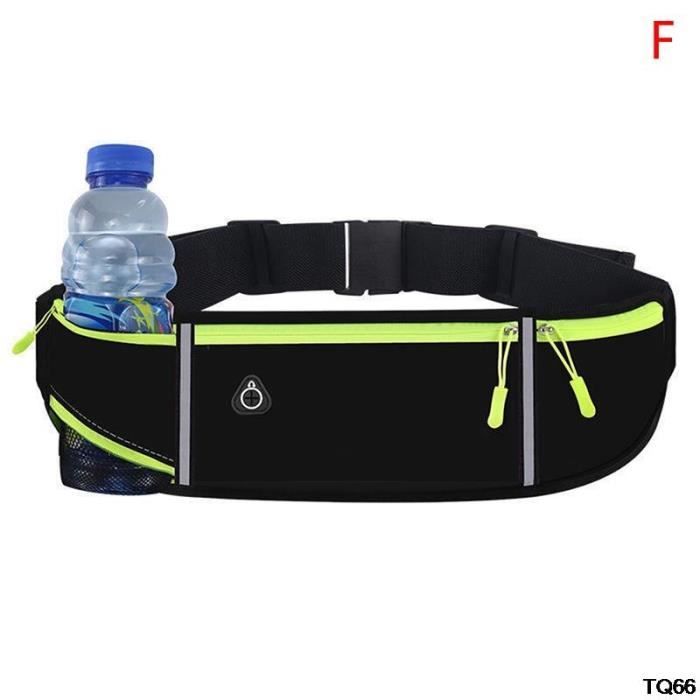 Banane De Sport Etanche - Sacoche Ceinture Running Réglable Noir Pour Téléphone Et Passeport