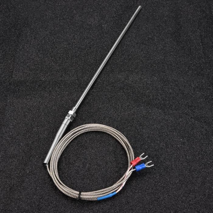 K-Thermoelement, 2 Stück M8-Gewinde 150 mm Sonden-Temperatursensoren Draht 0-400 ℃(2M