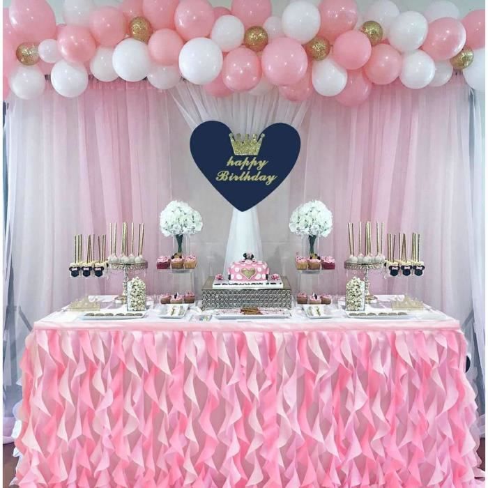 Jupe de table rose best sale