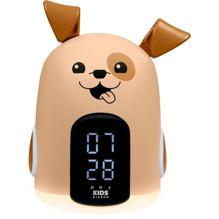 Réveil & Veilleuse Max le chien BIGBEN 3 mélodies Intensité lumineuse réglable Affichage heure