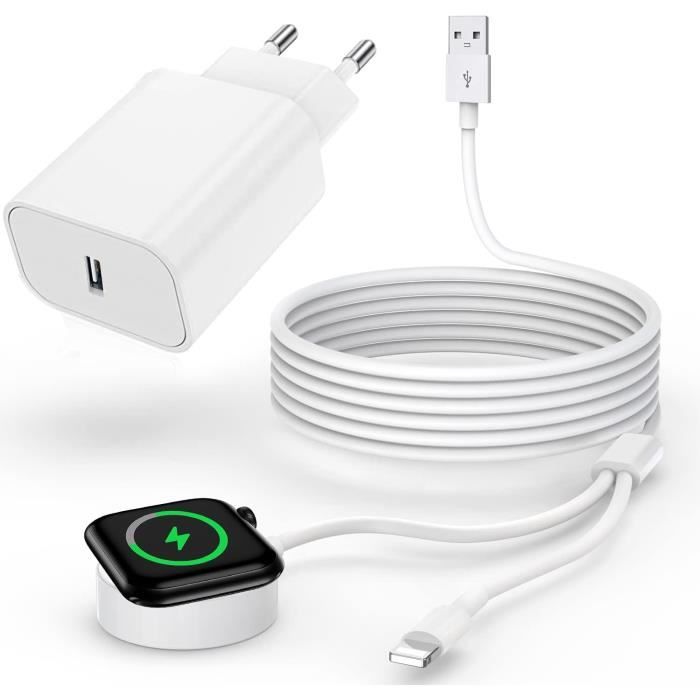 2 en 1 Chargeur Sans Fil pour Apple Watch Série 1 2 3 4 USB Câble