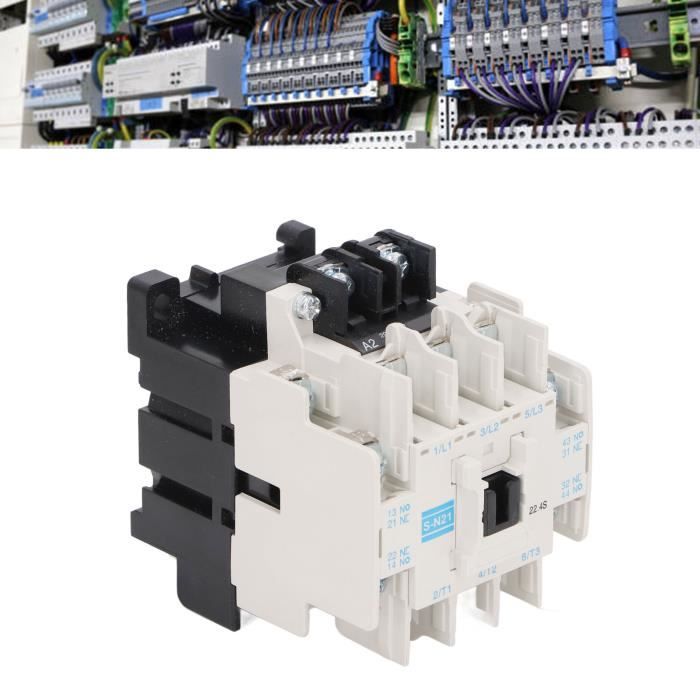 Contacteur électrique LC1-D09 220V AC - Montage Rail DIN 35mm, 25A, Pour Contrôle Moteurs, Bobine 220V - 11