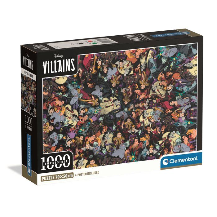 Puzzle 1000 pièces : Impossible Disney Villains Clementoni Puzzles