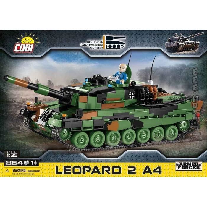 Jeux de construction - Char Leopard 2 A4 - 864 pièces - 1 figurine 1/35  Cobi - Cdiscount Jeux - Jouets