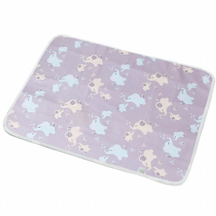 Matelas à Langer Souple 70x50 Cm Avec Motif Papillons - Impermeable Et Lavable Pour Bébé