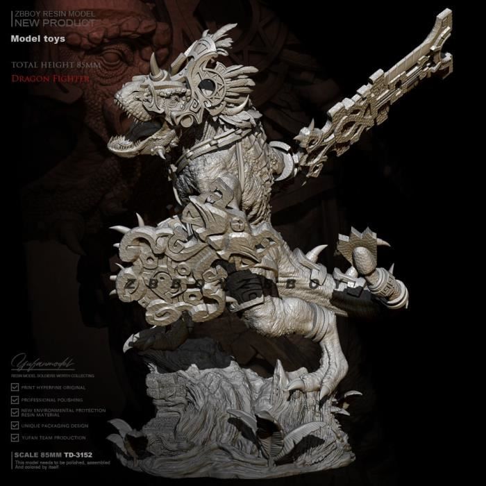 Figurine Chevalier Teutonique 1/18 En Résine à Monter Et Peindre – Kit Créatif Pour Adultes – Modèle Détaillé 90 Mm