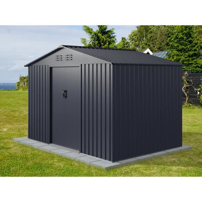 abri de jardin 2 77x1 91x1 92m proshed anthracite dancover abris de jardin cdiscount jardin