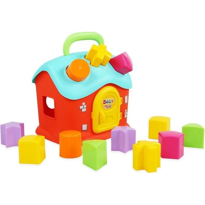 Dede Cube De Tri De Formes Coloree Empilable Bebe 6 Formes Geometriques Colorees Jeu De Trier De 13 Pcs Cadeau Pour Enfant Cdiscount Jeux Jouets
