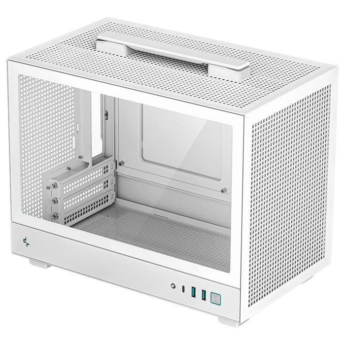 Boîtier mini tour – DeepCool – CH160 mT – Blanc – Design compact – Optimisé pour Mini-ITX