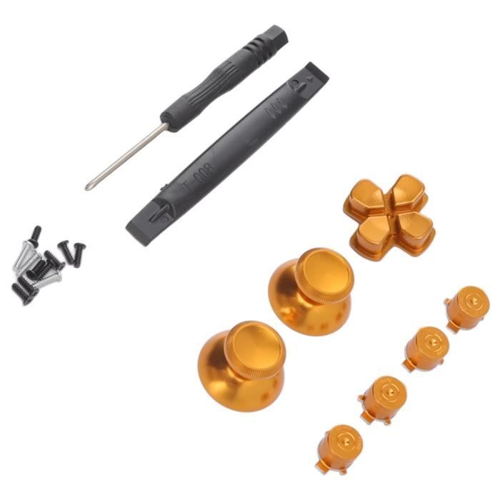 kit Boutons ps5 blanc et rouge brillant pour manette ps5