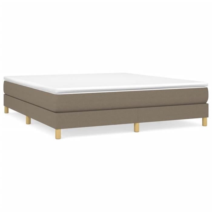 Sommier à ressorts - ESTINK - ER1680 - Taupe - 180x200 cm - Tissu 100% polyester