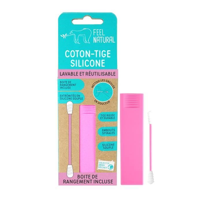 Coton-Tige Réutilisable Lavable - 4 Pièces + Boîte De Rangement - Silicone Doux - Écologique Et Économique