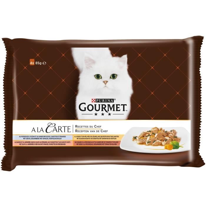 Gourmet Patee Pour Chat Au Poisson 4x85g Cdiscount Animalerie