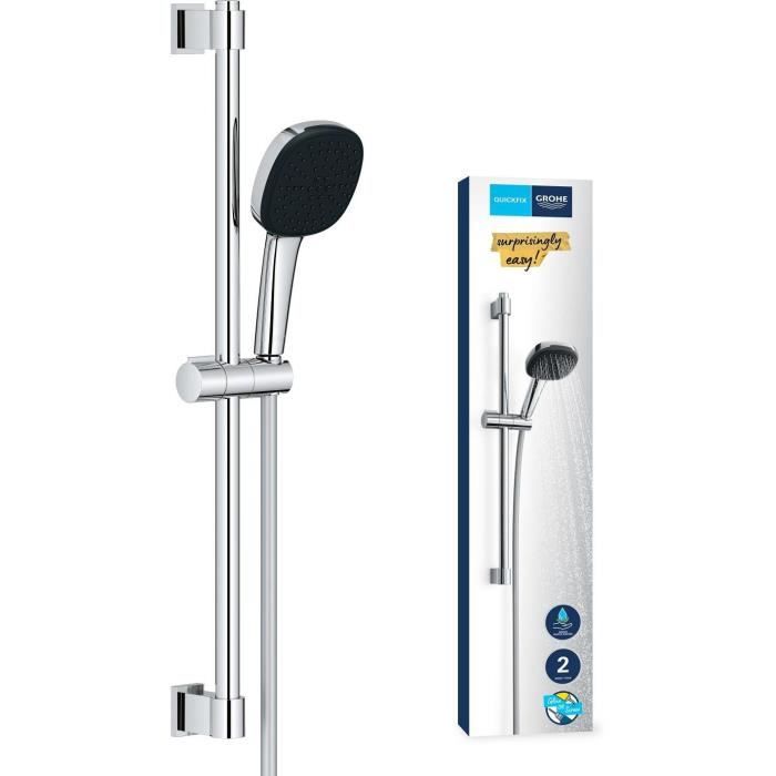 Ensemble de douche avec pommeau 2 jets barre et flexible GROHE Vitalio Comfort 110 26398001 Sélection facile Economie d'eau