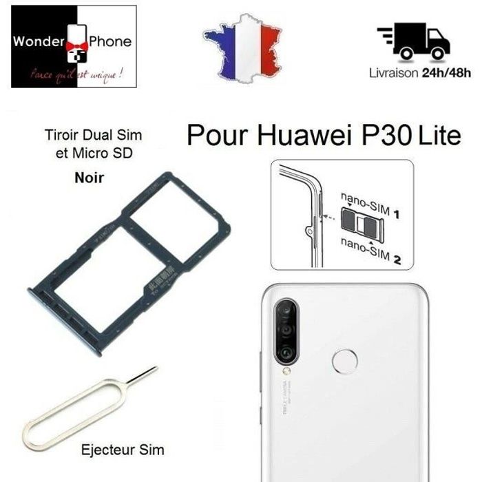 Tiroir Carte SIM + MicroSD Pour Motorola Moto G34 - Bleu - Inclut éjecteur