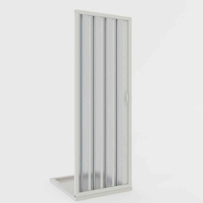 Porte paroi de douche en Plastique PVC 75 cm h 185 cm mod. Giglio avec ouverture Latérale