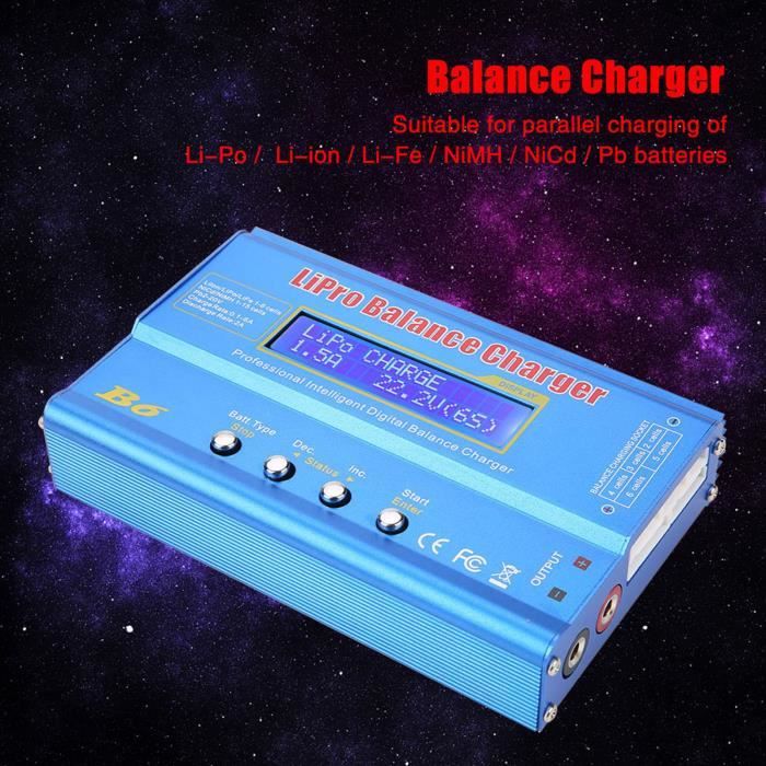 Cargador de batería iMAX B6 V3 80W 6A LiHv Lipo NiMh Li-ion ni-cd Digital RC cargador Lipro