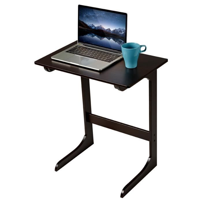 Langria Mini Table D Appoint En Bois De Bambou Ordinateur