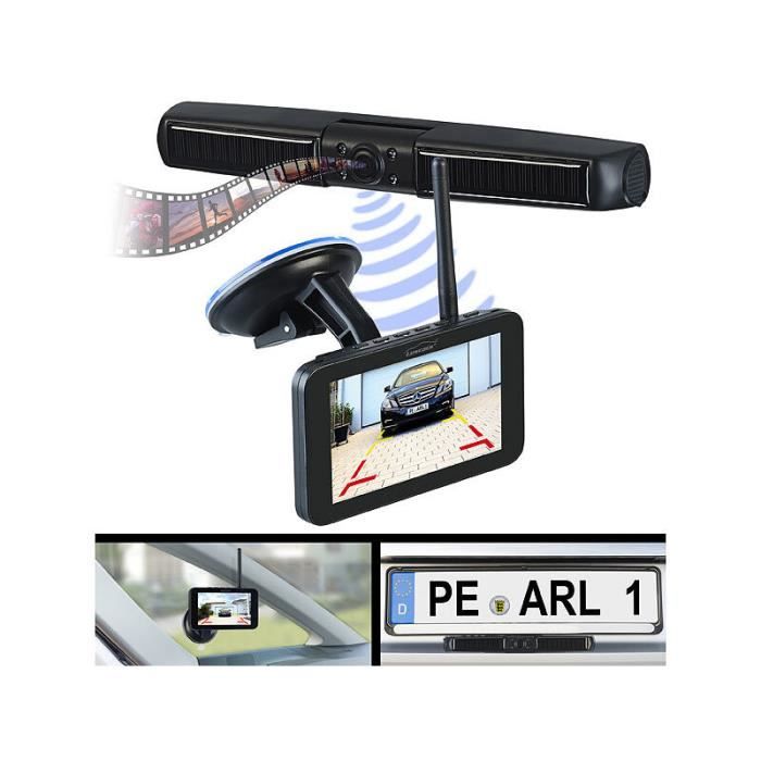 Caméra de recul solaire sans fil Full HD PA600 avec moniteur