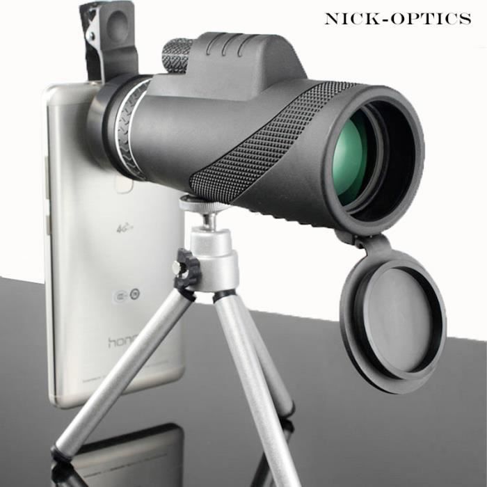 Télescope Monoculaire HD 40x60 Vision Nocturne - Longue Vue Portable BAK4 Prisme FMC Étanche Pour Observation Oiseaux, Chasse, Camping Et Randonnée