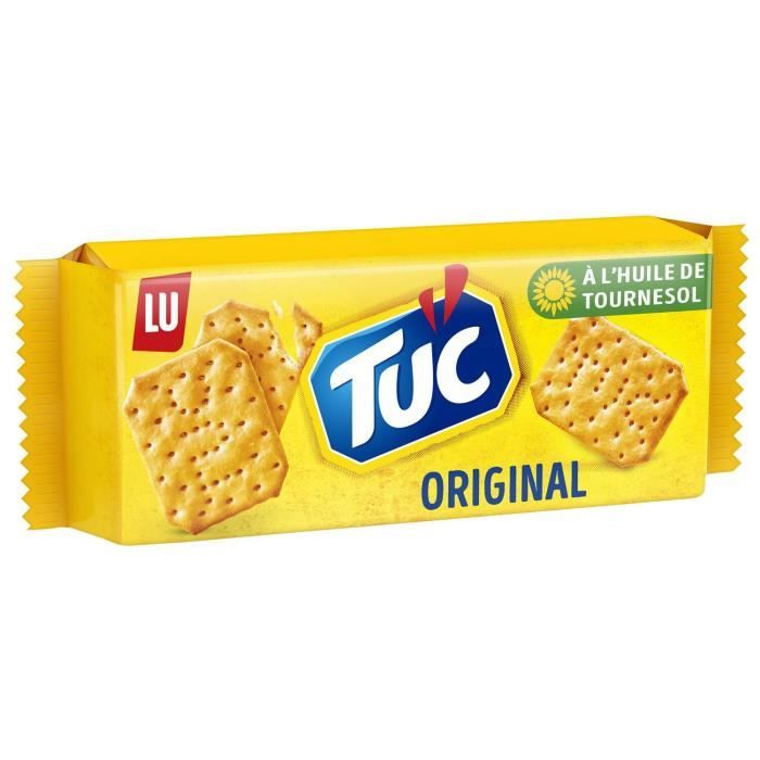 LOT DE 3 - LU - Tuc Original Biscuits apéritifs Crackers - sachet de 100 g