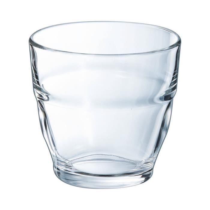 Lot De 4 Dessous De Verre En Verre GLOREX - Diamètre 10 Cm, Épaisseur 2,3 Cm - Transparent