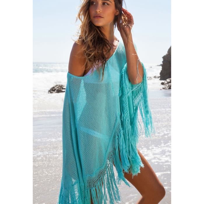 Pleasant Tale Tunique Manches Longues Pareo De Plage Pour