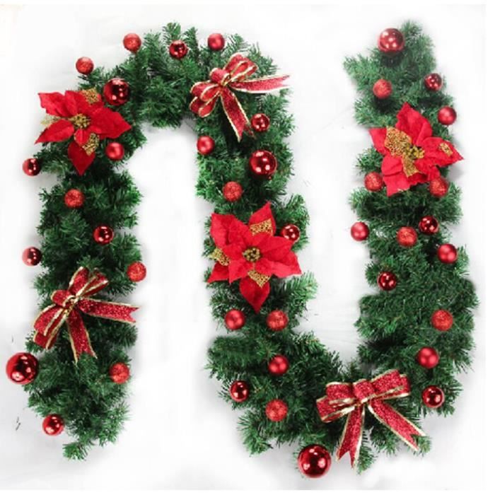 Guirlande De Noël En Velours Rouge Et Vin - 1,8 M De Long, Nœuds Pelucheux, Pour Sapin, Cheminée, Mariages, Réutilisable