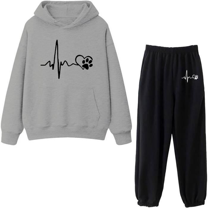 2024 Survetement Jogging Femmes 2 pieces Ensembles de Sport Pantalon Et Sweat a Capuche Survetement Femme Ensemble Chic Safre Safre Cdiscount Pret a Porter