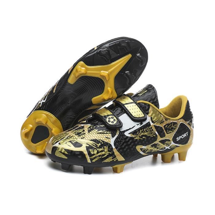 Chaussures de football pour enfants dentranement athltique Toddler Little Kid,Gold