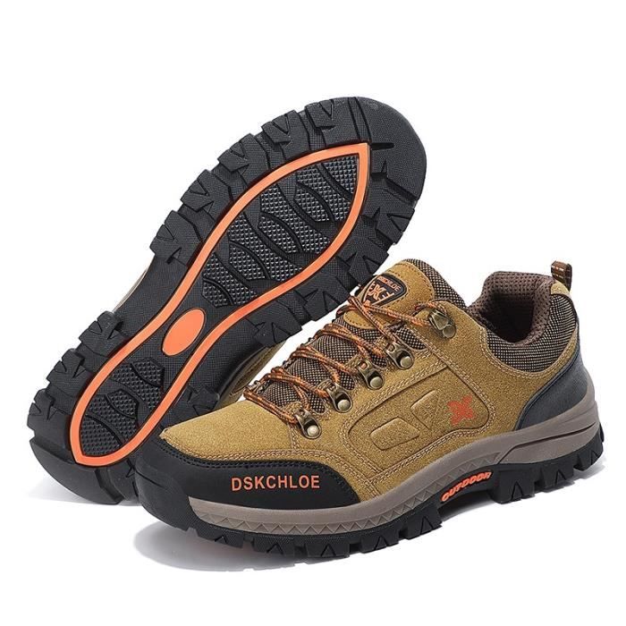Chaussures Orthopédiques Homme Sans Lacets - Cuir Suédé - Antidérapantes & Respirantes - Pour Randonnée & Quotidien