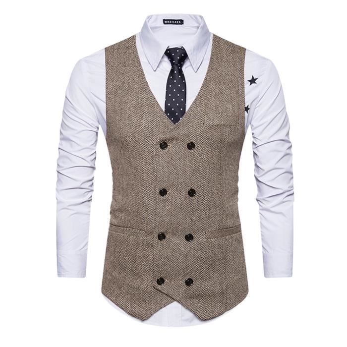 Gilet double boutonnage on sale homme