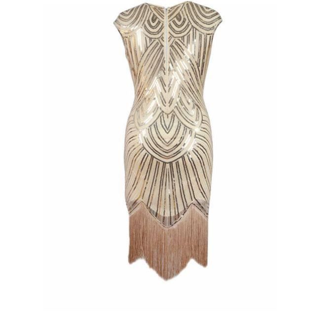 Robe Robe franges paillettes Vintage 1920 robe Charleston