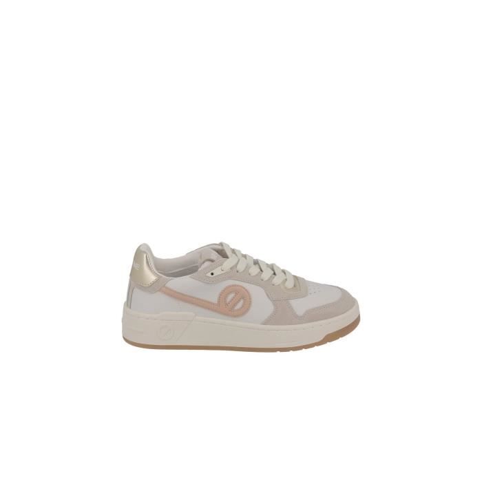 No Name Baskets à lacets - NO NAME - ONCCGS042 - Femme - Cuir - Blanc - Lacets - Plat
