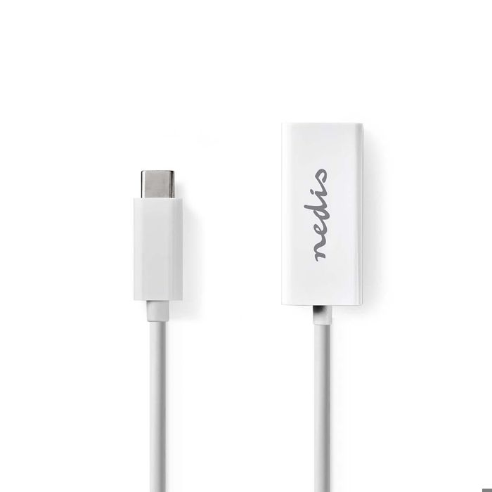 Adaptateur réseau USB-C - Valueline - 1Gb Ethernet - Blanc - 10Gb/s - RJ45