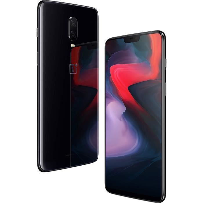 Vitre Arrière Pour OnePlus 6 - Noir Miroir - Pièce De Rechange Originale
