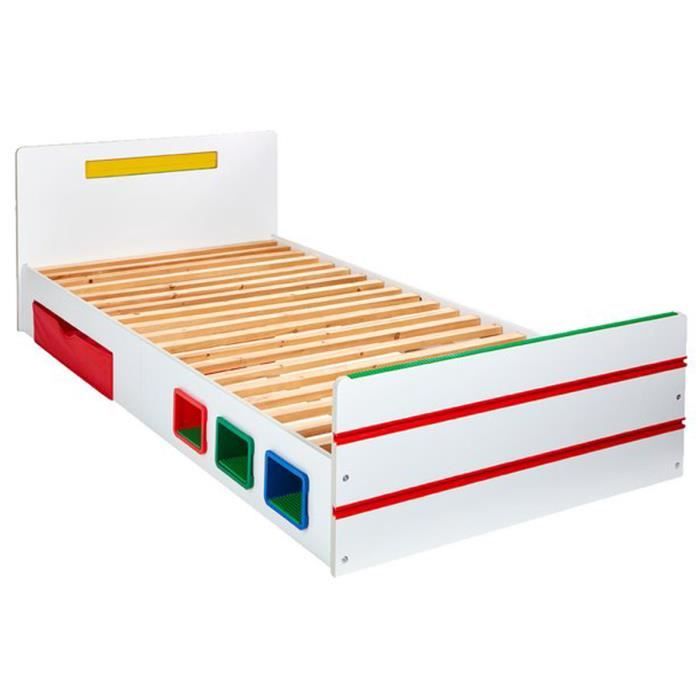 Children/'s Beds Home Dimensions 180 x 64 cm pour lit 190 x 90 cm Rangement sous le lit couleur gris Tiroirs simples