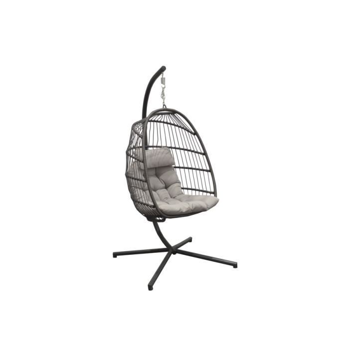 fauteuil suspendu - gris kiwi