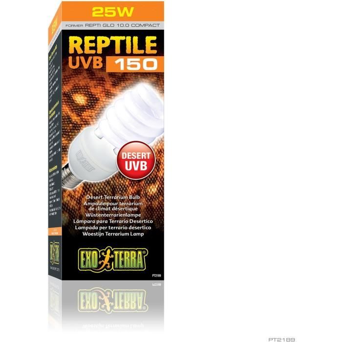 Reptiglo Uvb150 Fluocompact 25w 10.0 - Exo Terra - Cdiscount Animalerie