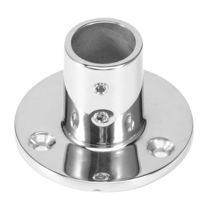 Platine pour main courante plate inox 316 brossé pour angle 135° tube 42.4