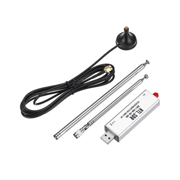 Récepteur RTL-SDR Logiciel Défini - Plage 100 KHz à 1.7 GHz - Avec Antenne - Neuf - Garantie 1 Mois