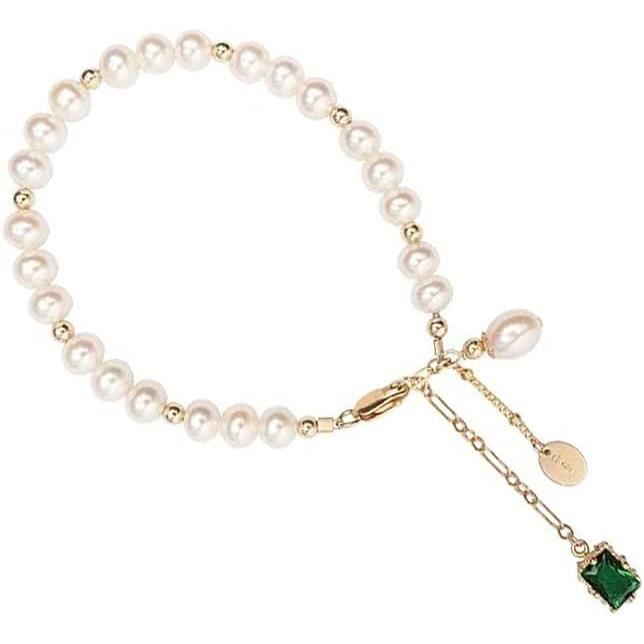 Bracelet Plaqué Or 18ct Avec Perle De Culture D'Eau Douce Blanche - Neuf Avec étiquettes