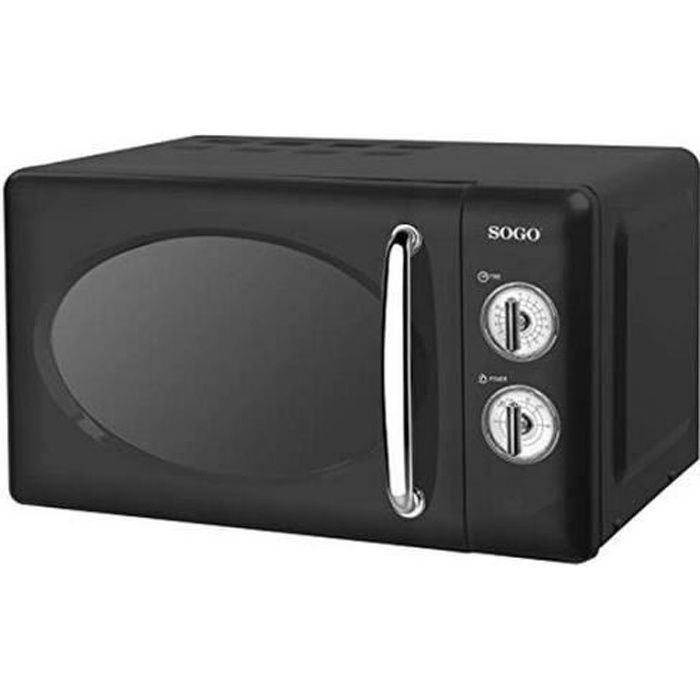 Micro-ondes Rétro SOGO SS-890 - 20L - 700W - 5 Niveaux Puissance - Blanc - Style Vintage