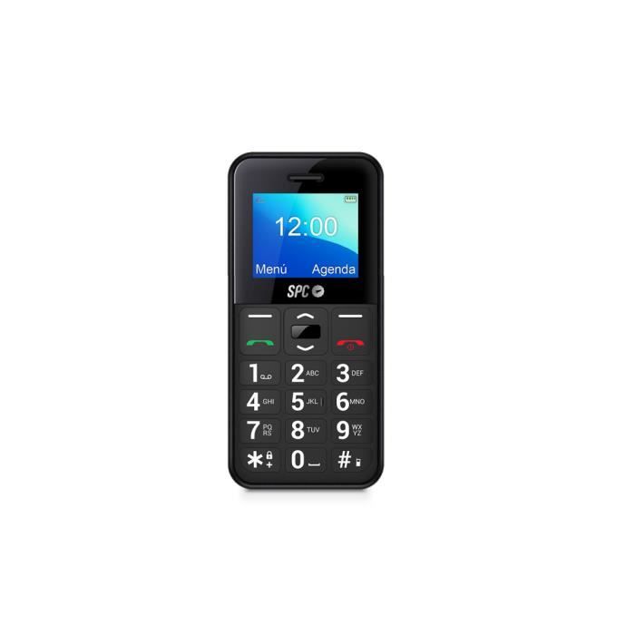 SPC Fortune 2 PE – Téléphone Portable Senior, Grandes Touches, Bouton SOS, Fonctions intelligentes, Volume Extra-élevé, Noir