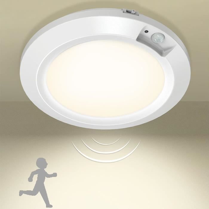 Lampe de plafond LED détecteur de mouvement à piles sans fil 120  °-Induction du corps humain - Cdiscount Maison